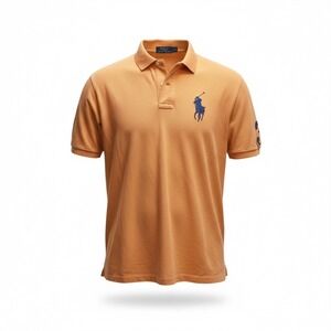 Polo Ralph Lauren Orange Big Pony‎ Polo Shirt Mens 2XL